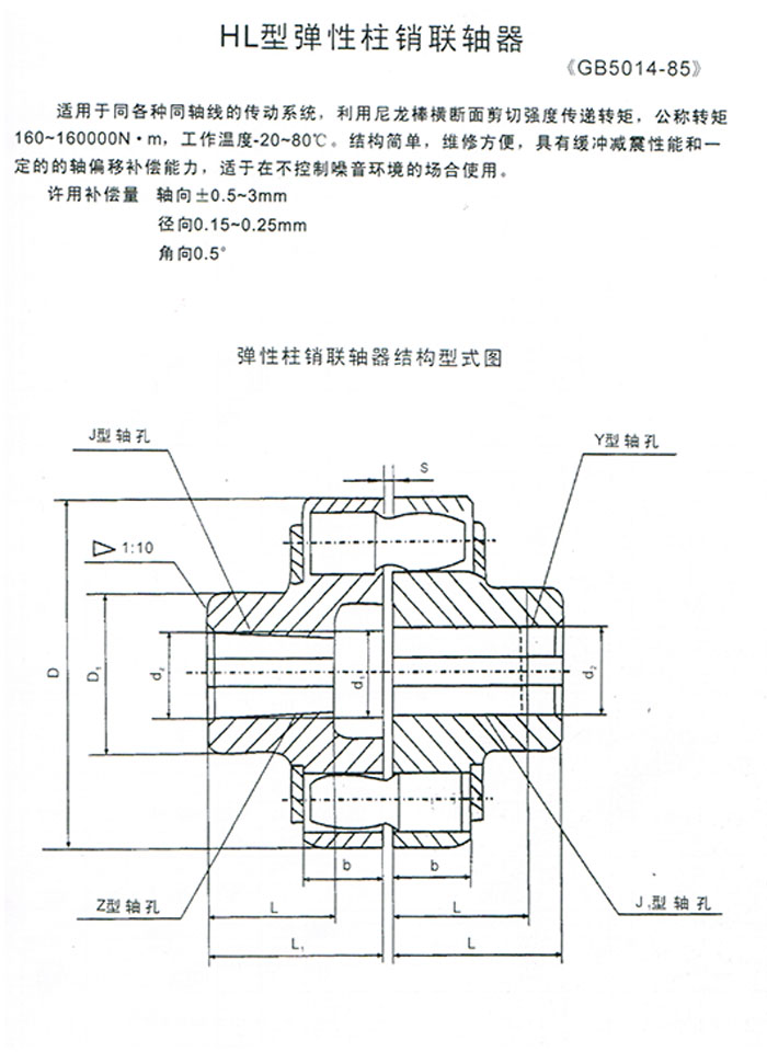 HL型彈性柱銷聯(lián)軸器